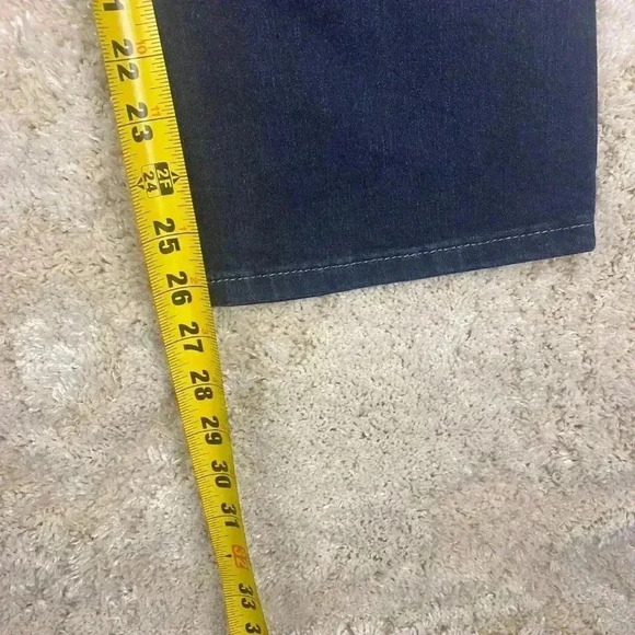 Laurie Felt Pull On Jeans Women's PXS Black Mid-Rise Silky Boot Cut Dark Wash - Picture 9 of 9